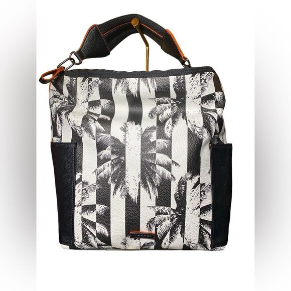 Tahari Palm Tree Printed Shoulder Bag - Picture 1 of 14